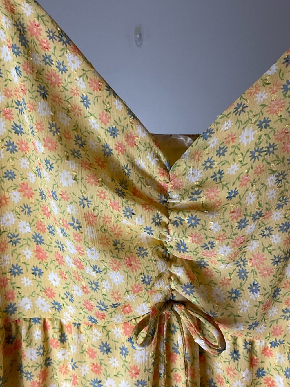 Altar'd State Yellow Floral Festival Flowy Western Cottagecore Sundress - Picture 2 of 9